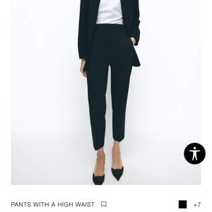 Zara Black High-Waist Pant